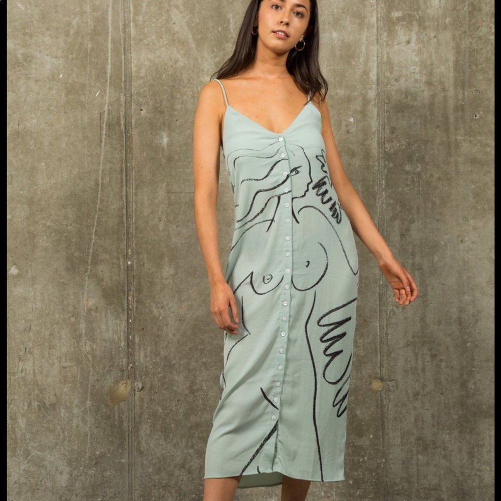 Stuff with prints liberated lady chiffon dress with belt